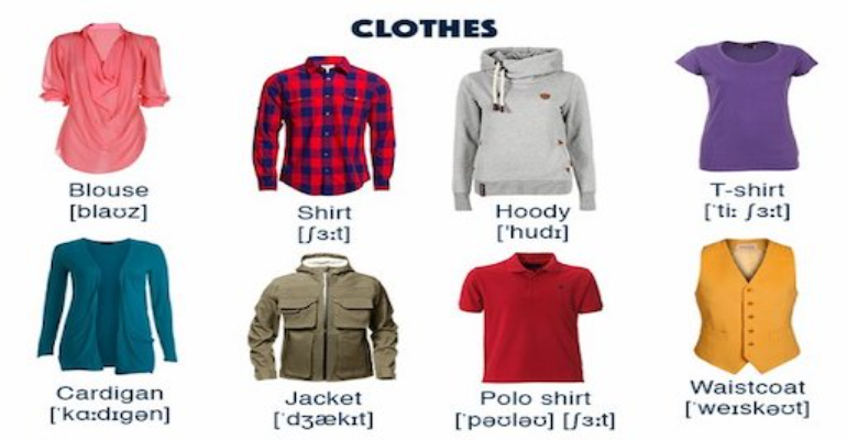 لغات پایه زبان انگلیسی - لباس به انگلیسی (Clothes)