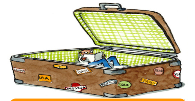 معنی فارسی اصطلاح: Live out of a suitcase