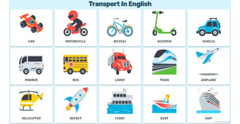 لغات پایه زبان انگلیسی -حمل و نقل1 به انگلیسی (Transport )