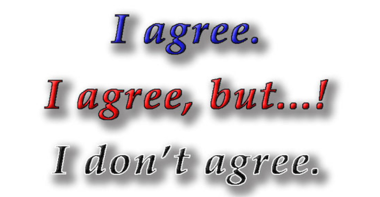 اصطلاحات پرکاربرد برای بیان توافق و مخالفت به انگلیسی