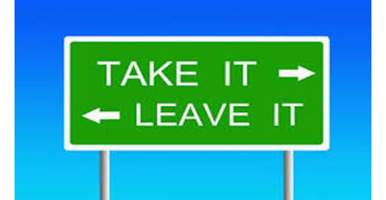 معنی فارسی اصطلاح: Take It Or Leave It