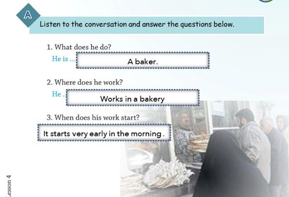  جواب لسینینگ listening زبان نهم درس چهارم