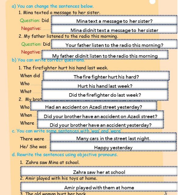 REVIEW سوم زبان نهم