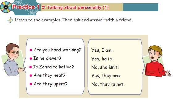  گام به گام زبان نهم درس اول ترجمه پرکتیس ۱ و ۲