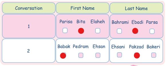 لیسنینگ زبان هفتم درس اول