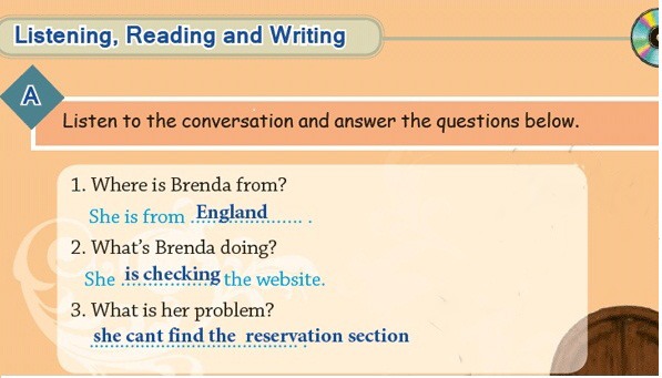  جواب لسینینگ listening زبان نهم درس دوم