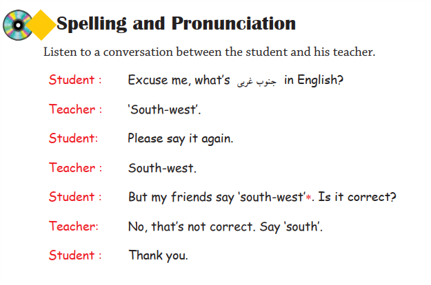  گام به گام - ترجمه spelling and pronunciation هشتم درس پنجم 