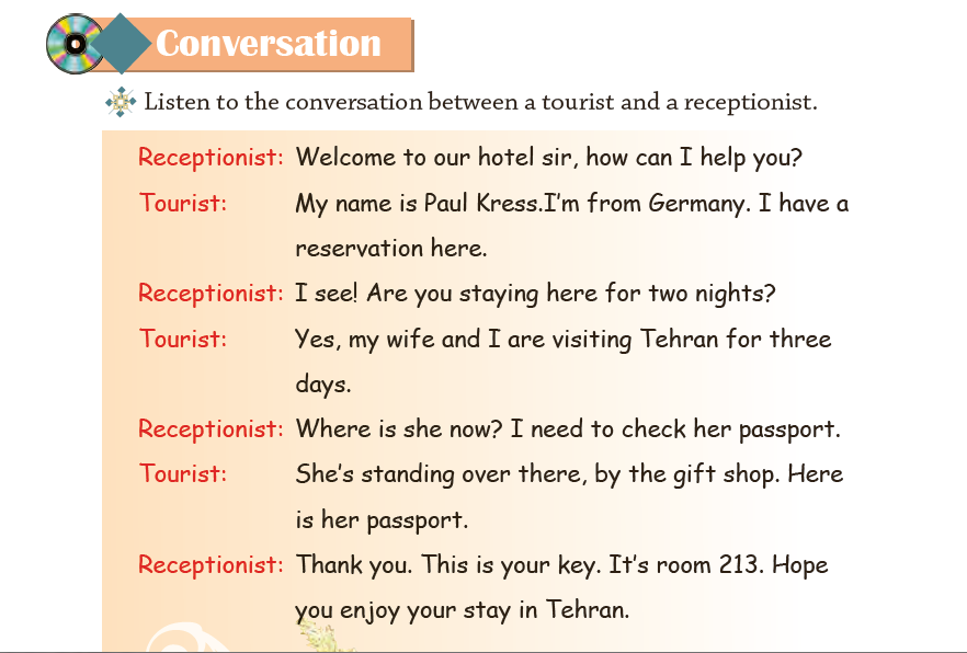  ترجمه مکالمه زبان نهم درس دوم