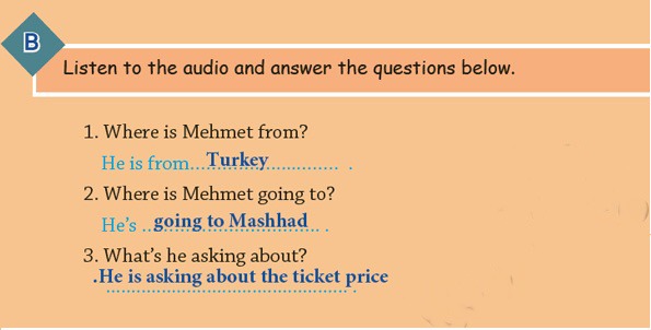  جواب لسینینگ listening زبان نهم درس دوم