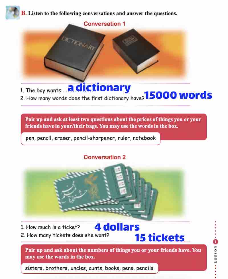 لیسنینگ یازدهم درس اول