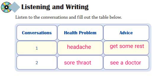  جواب لسینینگ listening زبان هشتم درس چهارم