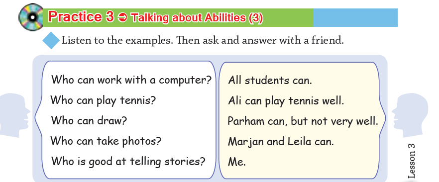 ترجمه پرکتیس ۱ و ۲ درس سوم زبان هشتم