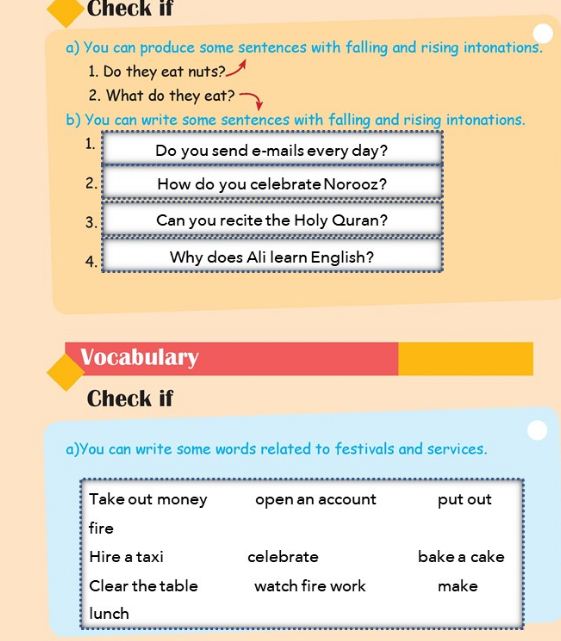 REVIEW دوم زبان نهم