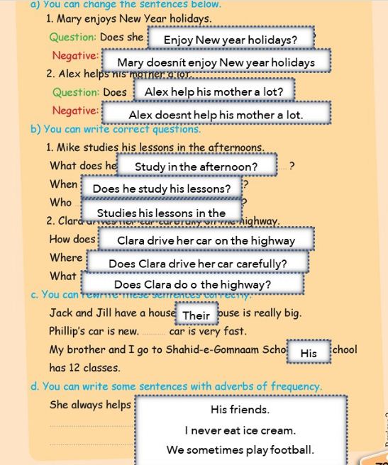 REVIEW دوم زبان نهم