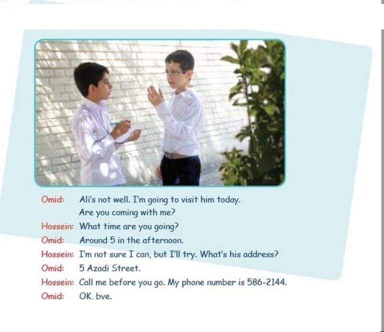  آموزش زبان هفتم درس هفتم گام به گام - ترجمه مکالمه